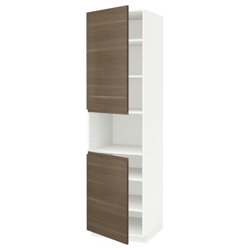 METOD, high cabinet for microwave with 2 doors/shelves, 60x60x220 cm, 294.611.85