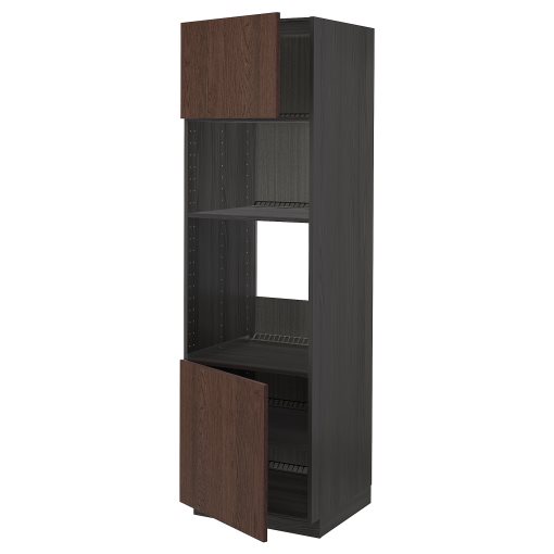 METOD, ψηλό ντουλάπι για φούρνο/μικροκυμάτων με 2 πόρτες/ράφια, 60x60x200 cm, 294.655.17
