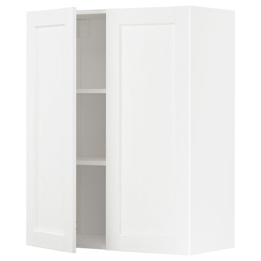 METOD, ντουλάπι τοίχου με ράφια/2 πόρτες, 80x100 cm, 294.734.66