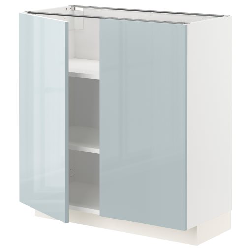 METOD, base cabinet with shelves/2 doors, 80x37 cm, 294.787.89