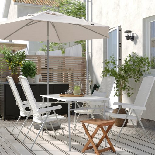 TORPARÖ, table/4 reclining chairs/outdoor, 130 cm, 294.948.69