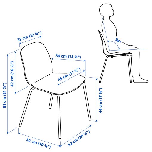 MELLTORP/LIDAS, τραπέζι και 2 καρέκλες, 75x75 cm, 295.090.45