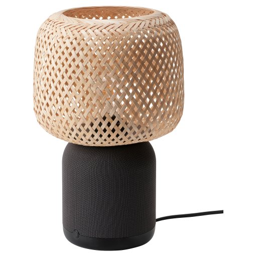 SYMFONISK, speaker lamp with Wi-Fi/bamboo shade, 295.304.19