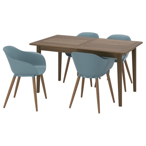 SKANSNÄS/GRÖNSTA, table and 4 chairs with armrests, 150/205 cm, 295.616.51