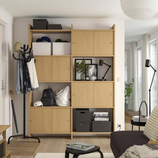 LÅDMAKARE, storage combination with sliding doors and 2 shelves, 159x35x212 cm, 295.646.78