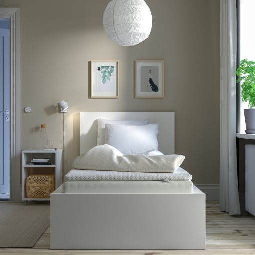 VALEVÅG, στρώμα μέτριο και ανώστρωμα, 90x200 cm, 295.723.72