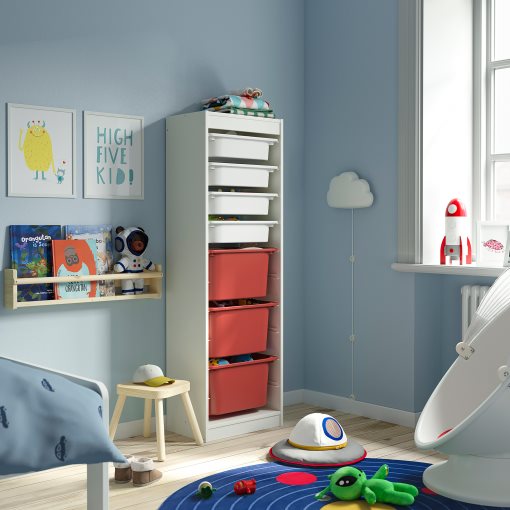 TROFAST, storage combination with boxes, 46x30x145 cm, 295.754.55