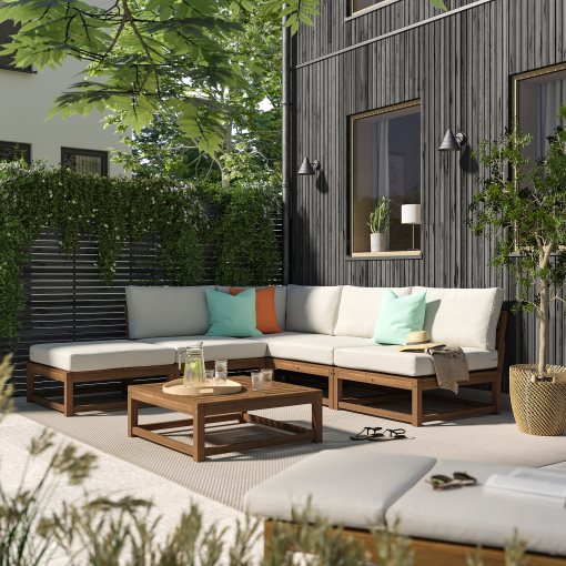 NÄMMARÖ, 4-seat modular sofa with chaise longue outdoor, 324 cm, 296.075.93