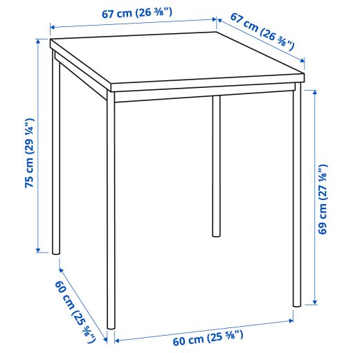 SANDSBERG, table and 2 chairs, 67x67 cm, 296.083.90
