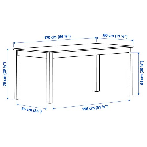 ÅLHULT / ÅLHULT, table and 6 chairs, 170x80 cm, 296.101.09