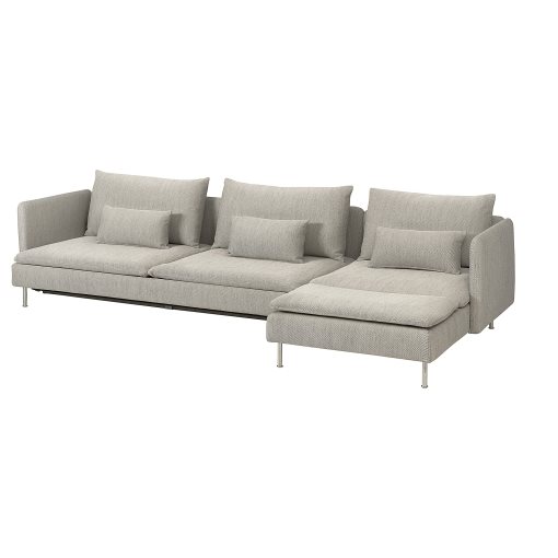 SÖDERHAMN, 4-seat sofa-bed with chaise longue, 296.164.46