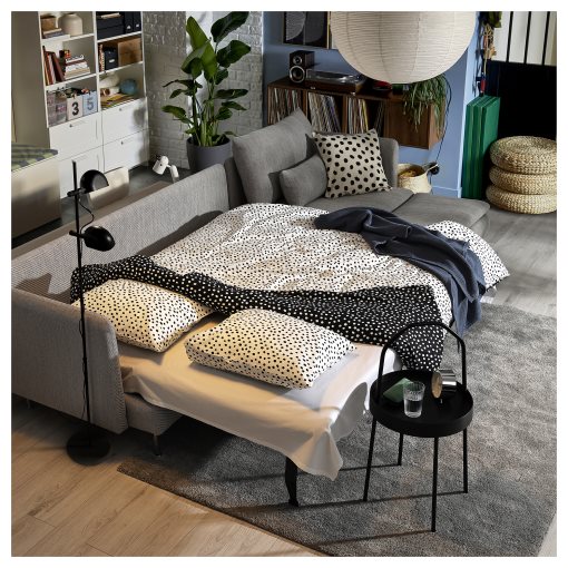 SÖDERHAMN, 4-seat sofa-bed with chaise longue, 296.164.46