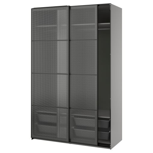 PAX/LUNDBRÄSMA, wardrobe with sliding doors, 150x66x236 cm, 296.178.89