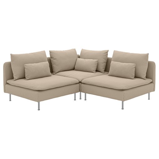 SÖDERHAMN, corner sofa, 3-seat, 296.221.69