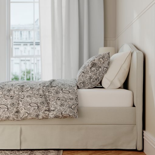 RAMNEFJALL, upholstered bed frame, 160x200 cm, 296.272.04