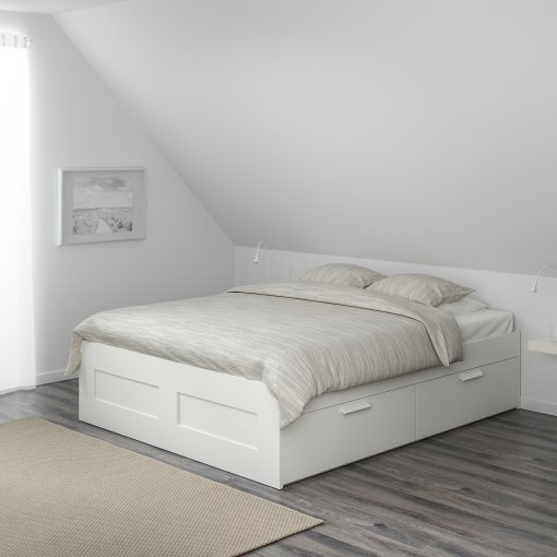 BRIMNES, bed frame with storage, 140X200 cm, 299.029.33