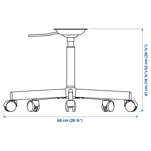 ÖRFJÄLL, chair frame, swivel, 304.342.66
