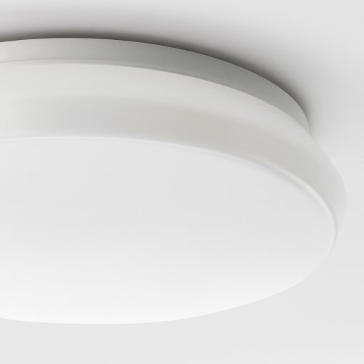 STOFTMOLN, φωτιστικό οροφής/τοίχου με ενσωματωμένο φωτισμό LED/ασύρματης ρύθμισης/θερμό λευκό, 24 cm, 304.974.90