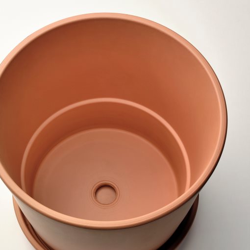 BRUNBÄR, plant pot with saucer/outdoor, 24 cm, 305.379.62