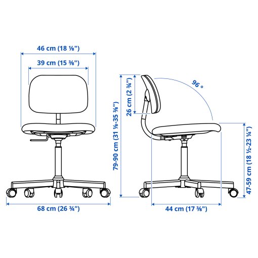 BLECKBERGET, swivel chair, 305.638.71