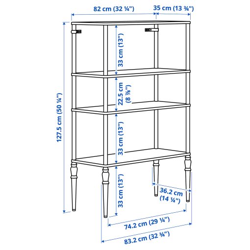 SÅGMÄSTARE, shelving unit, 83x36x128 cm, 305.702.49