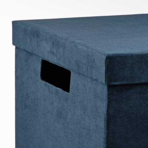 GJÄTTA, storage box with lid/velvet, 25x35x20 cm, 305.704.47