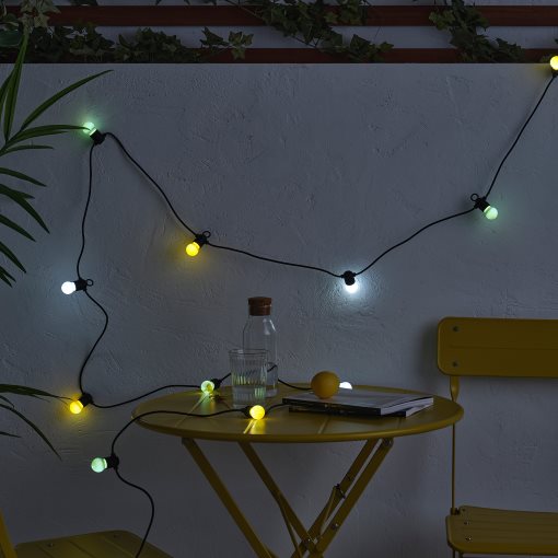 SOLVINDEN, lighting chain with built-in LED light source/12 lights/outdoor/battery-operated, 305.705.98