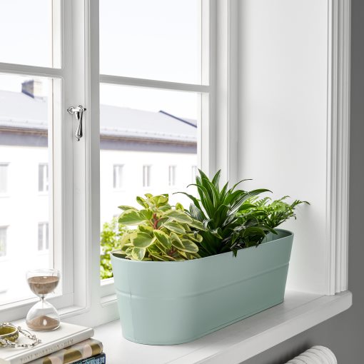 VITLÖK, flower box with holder in/outdoor, 56x20 cm, 305.847.55