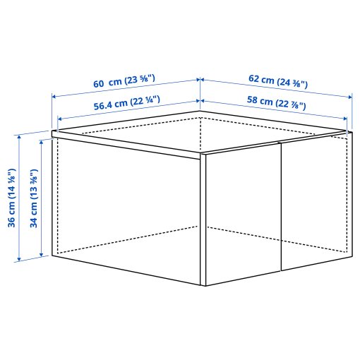 LASTARE, height extension unit with doors, 60x62x36 cm, 305.964.85