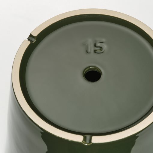 KLOTLÖNN, plant pot with saucer in/outdoor, 15 cm, 305.982.67