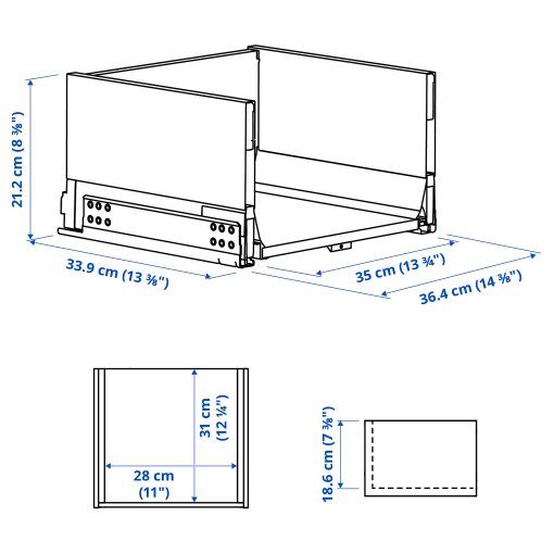 KNIVSHULT, drawer high, 40x37 cm, 306.006.56