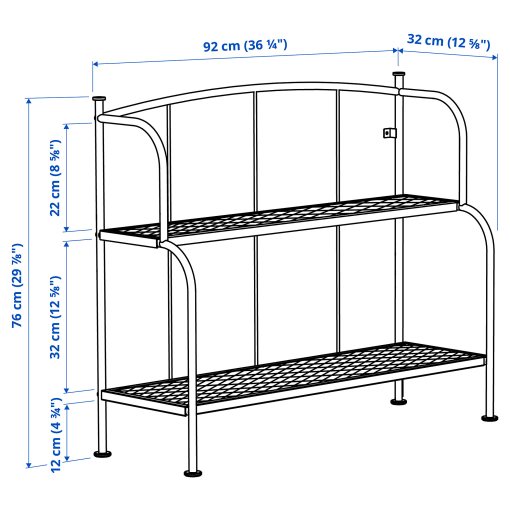 LÄCKÖ, shelving unit outdoor/indoor, 92x76 cm, 306.015.47