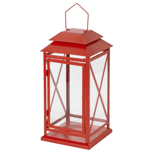 VINTERFINT, lantern for pillar candle in/out, 44 cm, 306.048.19