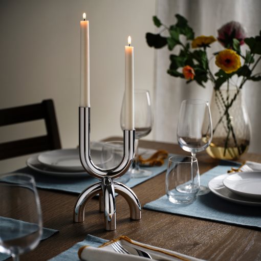 SNÖDUVA, candlestick for 2 candles, 25 cm, 306.237.47
