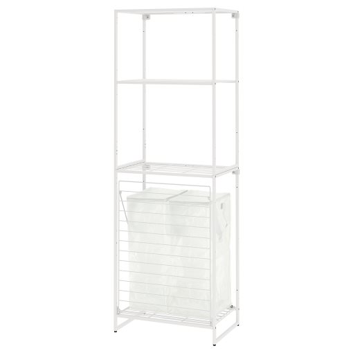 JOSTEIN, shelving unit with bags/in/outdoor/wire, 61x40/76x180 cm, 394.372.70