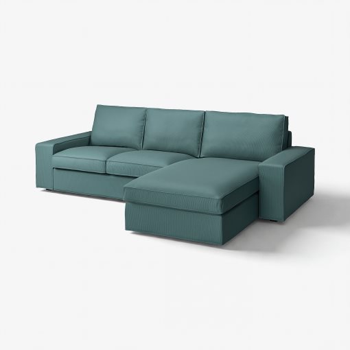 KIVIK, 3-seat sofa with chaise longue, 394.430.54