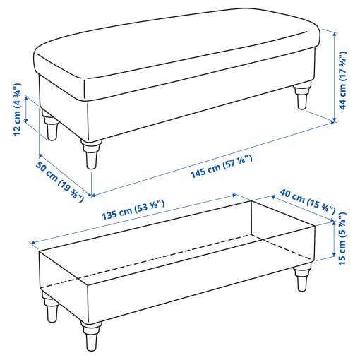 ESSEBODA, bench with storage, 394.434.12