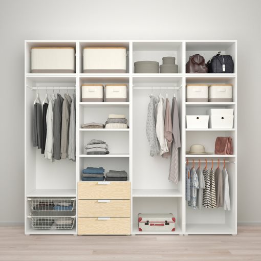 PLATSA, wardrobe with 9 doors and 3 drawers, 240x57x221 cm, 395.006.24