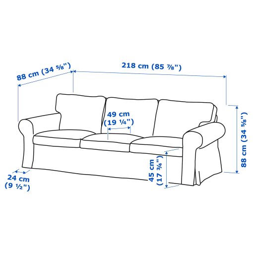 EKTORP, 3-seat sofa, 395.089.98