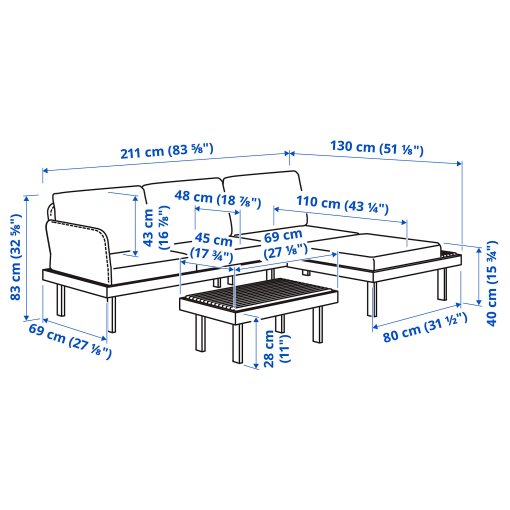 REVSKAR, 3-seat conversation set, 395.783.64