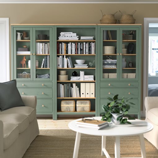 HEMNES, σύνθεση αποθήκευσης με πόρτες/συρτάρια, 270x197 cm, 395.910.68