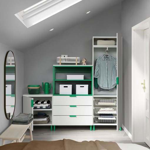 PLATSA, wardrobe with 2 doors/3 drawers, 200x42x191 cm, 395.962.64