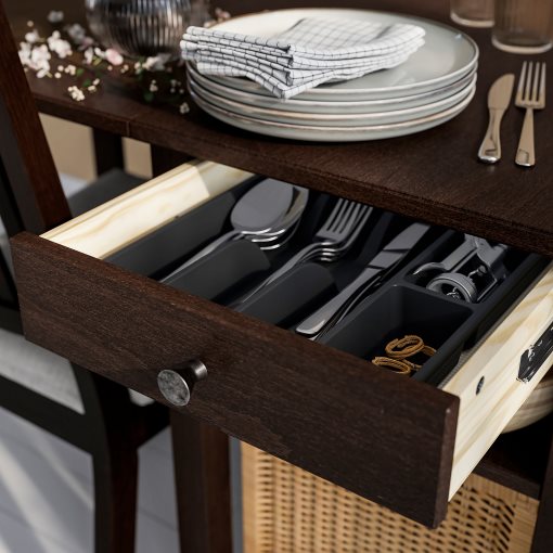 NÄSINGE/FRÖSVI, gateleg table and 2 folding chairs, 48/104/159x85 cm, 395.970.94