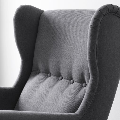 STRANDMON, wing chair with footstool, 396.181.00