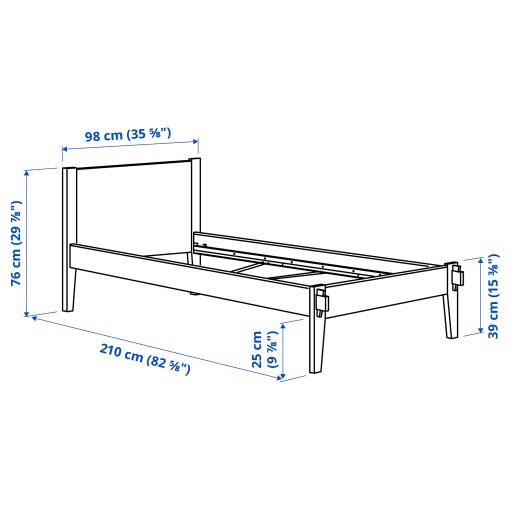 TAXÅSKLINT, bed frame, 90x200 cm, 396.263.22