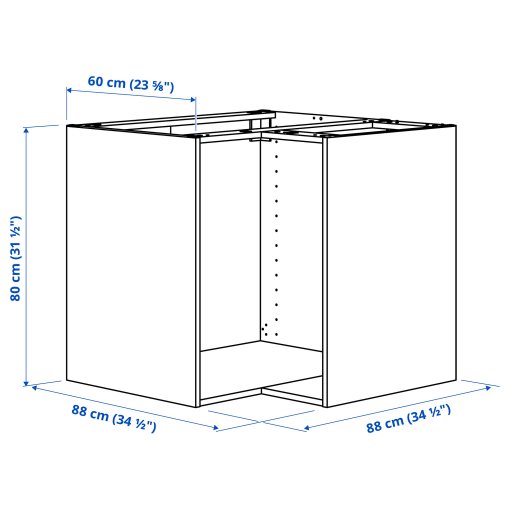 METOD, corner base cabinet frame, 402.055.18