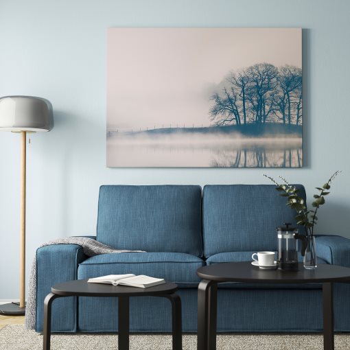 BJÖRKSTA, picture Misty landscape, 140x100 cm, 404.798.53