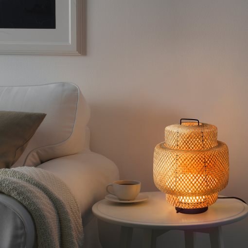 SINNERLIG, table lamp with built-in LED light source/dimmable/handmade, 405.012.03