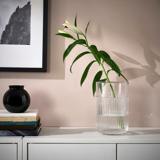 GRADVIS, vase with metal insert, 21 cm, 405.029.19