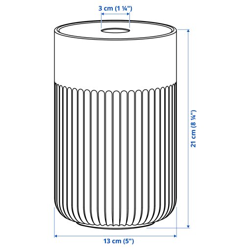 GRADVIS, vase with metal insert, 21 cm, 405.029.19